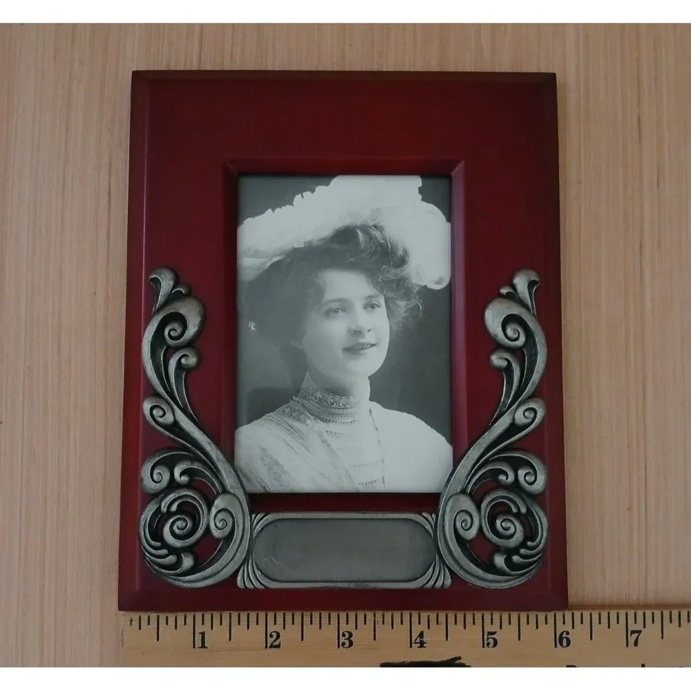 Impressions Wood & Cast Iron Engravable Picture Frame Anniversary Wedding Gift